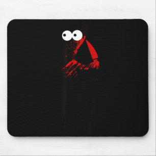 Süße verrückte mordlustige schwarze Katze mit Mess Mousepad