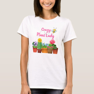 Süße verrückte Pflanzenlady / Kaktusgarten Sommer T-Shirt