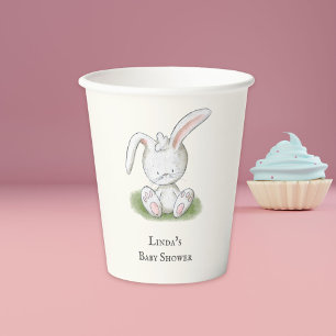 Süße verspielte Hasen-Baby-Party Pappbecher