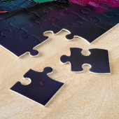 Süße verspielte Katze, Blumen und Schmetterlinge Puzzle (Seite)