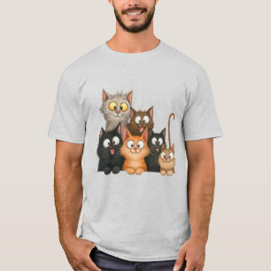 Süße verspielte Katzen T-Shirt