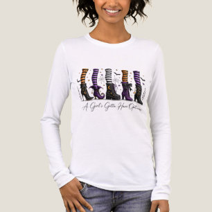 SÜSSE VERWUNDERLICHE HALLOWEEN-STIEFEL & GESTREIFT Tri-Blend SHIRT