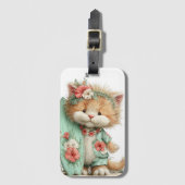 SÜSSE VERWUNDERLICHE SOMMERLICHE KATZE GEPÄCKANHÄNGER (Vorderseite Vertikal)
