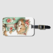 SÜSSE VERWUNDERLICHE SOMMERLICHE KATZE GEPÄCKANHÄNGER (Vorderseite (Horizontal))