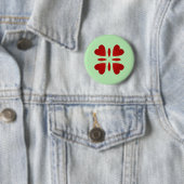 Süße Vintage Aussehen rote Herzen Button (Beispiel)