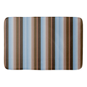 Süße vintage blaue braune Streifen Badematte