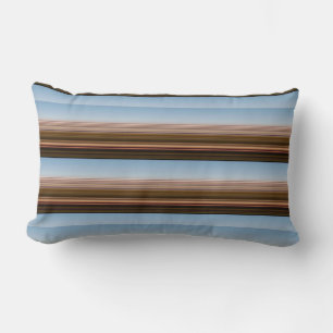 Süße vintage blaue braune Streifen Lendenkissen