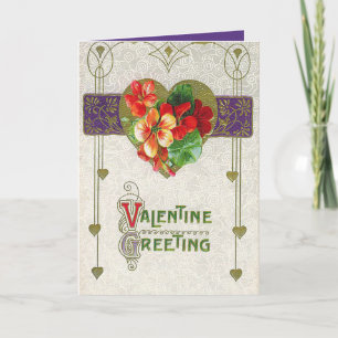 süße Vintage-Blume fügt Gefühl hinzu Feiertagskarte