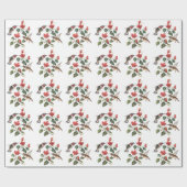 Süße Vintage Blumenkolibri-Paare Geschenkpapier (Flach)