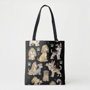 Süße Vintage-Cartoon-Hunde Clipart-Sammlung Tasche