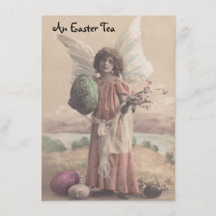 Süße Vintage Engels-Ostern-Tee-Party Einladungen