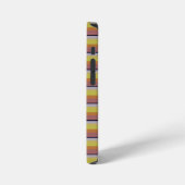 Süße Vintage-Farben Streifen iPhone Hülle (Linke Seite)