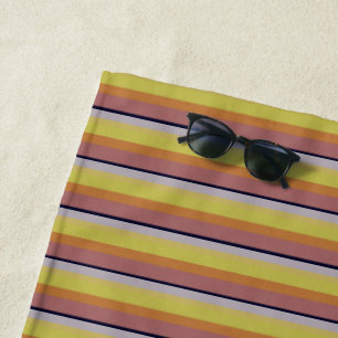 Süße Vintage-Farben Streifen Strandtuch