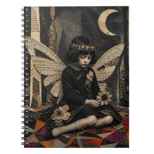 Süße Vintage-Fee Mixed-Media-Collage Notizblock (Vorderseite)