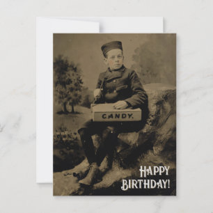 Süße Vintage-Fotografie Alles Gute zum Geburtstag  Postkarte