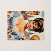 Süße Vintage-Frau Puzzle (Horizontal)