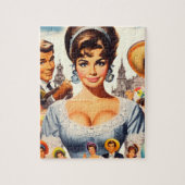Süße Vintage-Frau Puzzle (Vertikal)