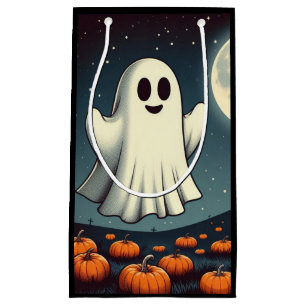 Süße, vintage Geister- und Kürbis-Halloween-Kunst Kleine Geschenktüte