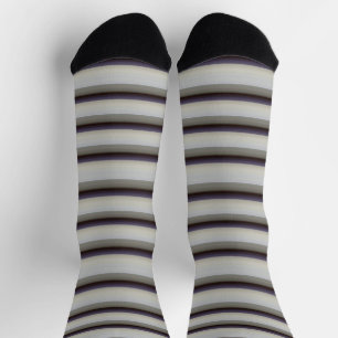 Süße vintage graue blaue Streifen Socken