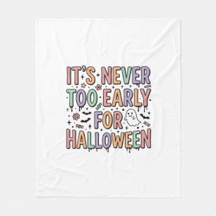 Süße Vintage-Halloween-zu-früh-Typografie-T-Shirt Fleecedecke