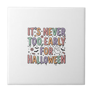 Süße Vintage-Halloween-zu-früh-Typografie-T-Shirt Fliese