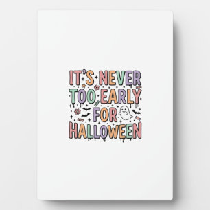 Süße Vintage-Halloween-zu-früh-Typografie-T-Shirt Fotoplatte