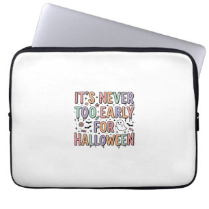 Süße Vintage-Halloween-zu-früh-Typografie-T-Shirt Laptopschutzhülle