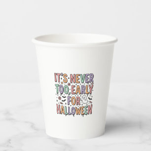 Süße Vintage-Halloween-zu-früh-Typografie-T-Shirt Pappbecher