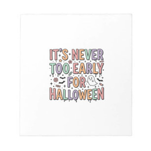 Süße Vintage-Halloween-zu-früh-Typografie-T-Shirts Notizblock