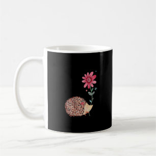 Süße Vintage-Igel- und Blumenkunst & Geschenk Kaffeetasse