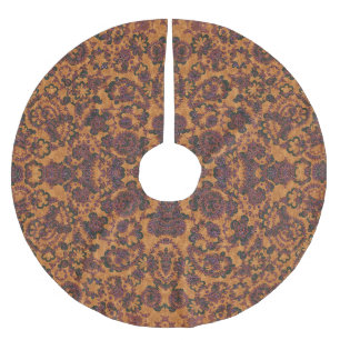 Süße, vintage Paisley-Muster Polyester Weihnachtsbaumdecke