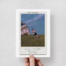 Süße Vintage-Polaroid-Foto-Save-the-Date-Karte