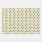 Süße Vintage-Rots Geschenkpapier Set (Vorderseite 3)