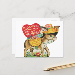 Süße Vintage-Scherz-Valentine Postkarte