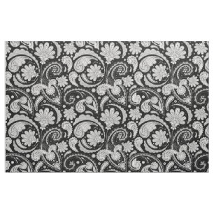 Süße vintage Schwarz-Weiß-Paisleymuster Stoff