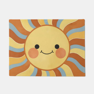 Süße Vintage-Sonnenschein mit groovy welligen Stra Fußmatte