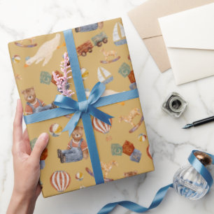 Süße Vintage-Spielzeug-Muster Kinder Geschenkpapier
