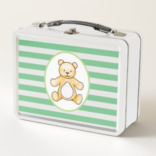 Süße vintage Teddybär-Zeichnung Metall Brotdose