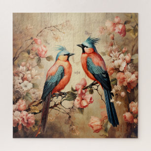 Süße Vintage-Vogelliebhaber Puzzle