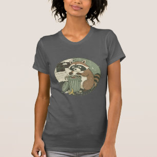 Süße Vintage-Waschbär-Tier-Müll-Panda-Tierkunst T-Shirt