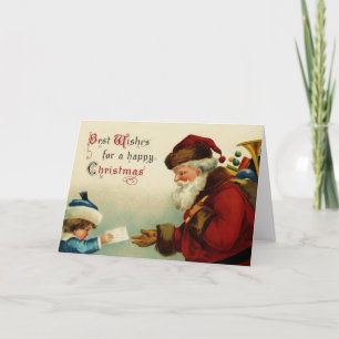 Süße Vintage-Weihnachtskarte Feiertagskarte