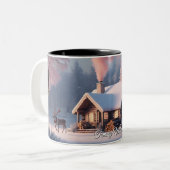 Süße Vintage-Weihnachtstassen im traditionellen St Zweifarbige Tasse (Vorderseite Links)