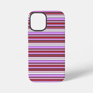 Süße violett rote Streifen iPhone 12 Mini Hülle