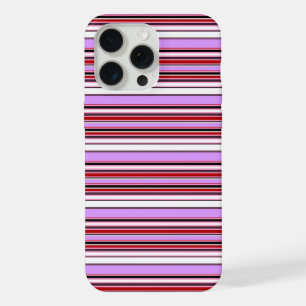 Süße violett rote Streifen iPhone 15 Pro Max Hülle
