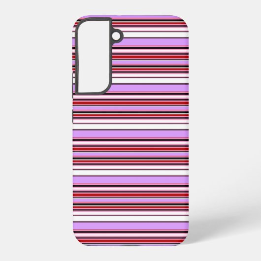 Süße violett rote Streifen Samsung Galaxy Hülle (Rückseite)
