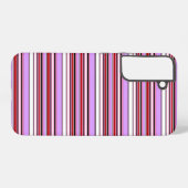 Süße violett rote Streifen Samsung Galaxy Hülle (Rückseite (Horizontal))