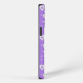 Süße violette Herzen iPhone Hülle (Rechte Seite)