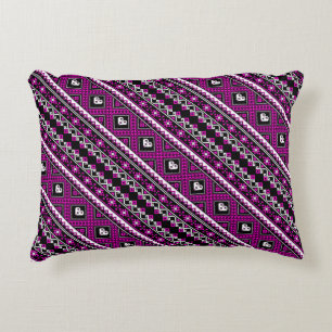 Süße violette liebliche ukrainische Muster Zierkissen