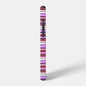 Süße violettrote Streifen iPhone Hülle (Linke Seite)