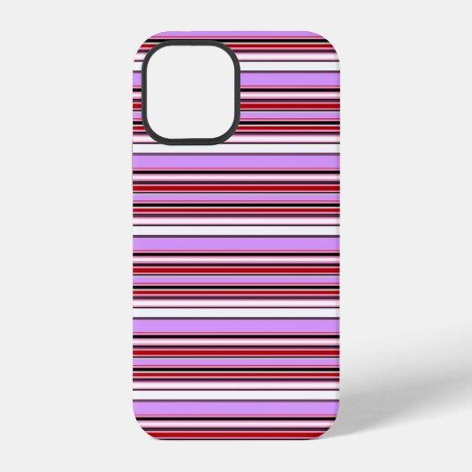 Süße violettrote Streifen iPhone Hülle (Rückseite)